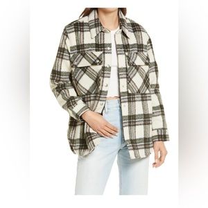 BlankNYC Plaid Flannel Shirt Jacket - Size L